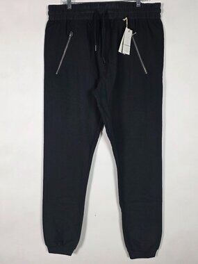 Lindbergh NWT Wool Blend Womens XL Black Jogger Sweatpants